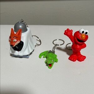Three Colorful Character Keychains Set